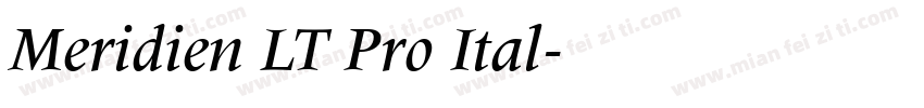 Meridien LT Pro Ital字体转换